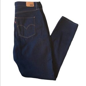 Levi’s High Rise Dark Wash Skinny Jeans
